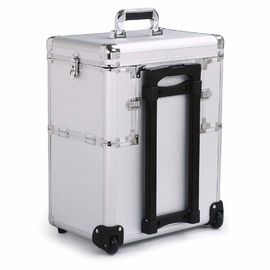 Pull - Out Wheeler Makeup Trolley Case Easy To Move With Inner Velvet Lining